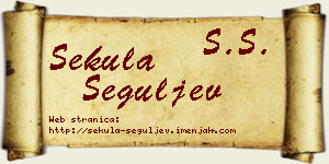 Sekula Šeguljev vizit kartica